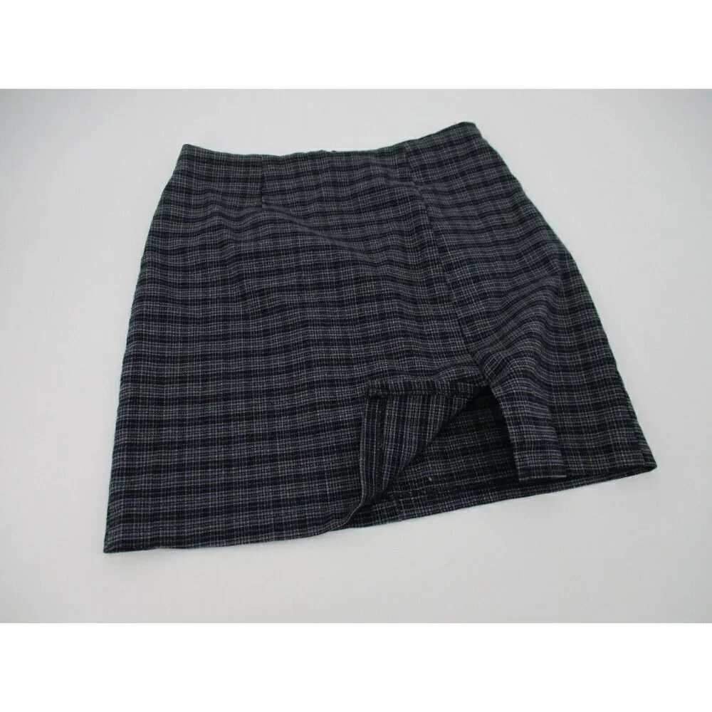Younique Clothing Juniors Skirt 9 Plaid Preppy Zipper Unlined Made in USA Casual